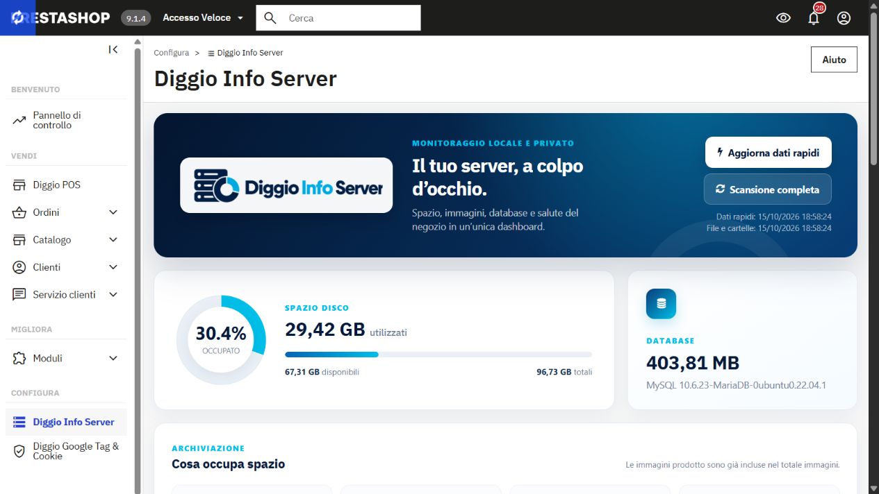 Diggio Info Server